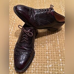 Vintage Oxblood Johnston & Murphy Aristocrat Wingtip Shoes 9.5 US